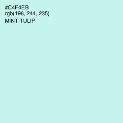 #C4F4EB - Mint Tulip Color Image
